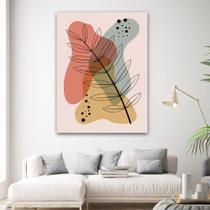 Tela Quadro Decorativo p para Sala Quarto Hall Abstrato Tons Pasteis 90x60