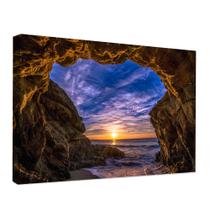 Tela Quadro Decorativo p para Sala Quarto Hall Paisagem praia caverna 90x60