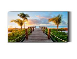 Tela Quadro Decorativo p para Sala Quarto Paisagem Praia Pier 130x90