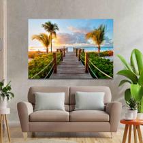 Tela Quadro Decorativo p para Sala QuartoPaisagem praia Pier 130x90