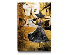 Tela Quadro Decorativo Para sala Paraaris Dourado Violino 60x40 Quadro Quarto Hall Cozinha