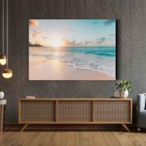 Tela Quadro Decorativo Para sala Pararaia Mar Nascer Sol 60x40 Quadro Quarto Hall Cozinha