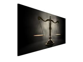 Tela Quadro Decorativo Sala Balança da Justiça Advocacia 98x50