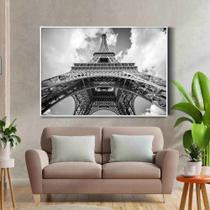 Tela Quadro Decorativo Torre Eiffel Preto e Branco