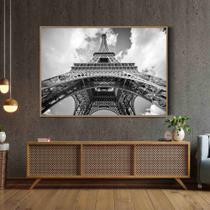 Tela Quadro Decorativo Torre Eiffel Preto e Branco