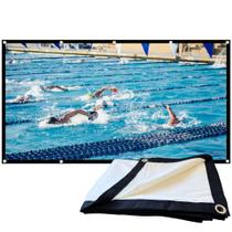 Tela Reflexiva Para Projetor 16:9 100 Polegadas Salange Com Furos Branca