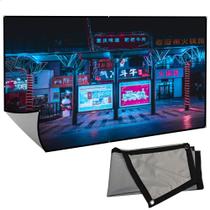 Tela Reflexiva Para Projetor 16:9 100 Polegadas Salange Com Furos Cor Cinza