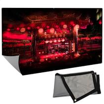 Tela Reflexiva Para Projetor 16:9 130 Polegadas Salange Com Furos Cor Cinza