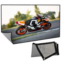 Tela Reflexiva Para Projetor 169 120 Polegadas Salange Com Furos Cor Cinza