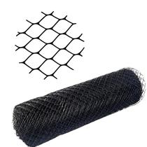 Tela Reforçada Galinheiro 1x50M Preta Tecelagem Atóxica - Anti-Ferrugem