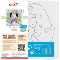 Tela Riscada para Pintura Opa 20 x 20cm - Infantil Cachorro Tela Riscada para Pintura Opa 20 x 20cm - Infantil Cachorro