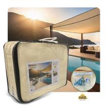 Tela Shade Sombreamento Areia 3x2 Metros +Kit Fixação Tela Shade Sombreamento Areia 3x2 Metros +Kit Fixação