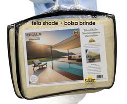 Tela Shade Sombreamento Areia 5X2 Metros + Kit De Instalação