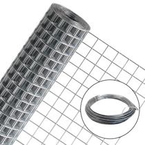 Tela Soldada 25mm 10x0,50m + Arame Galvanizado 18 BWG 10m