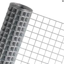 Tela Soldada 25mm Multiuso Alvenaria Proteção Portões Pets Jardim 15m X 0,50m