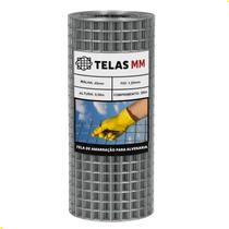 Tela Soldada 25mm Multiuso Alvenaria Proteção Portões Pets Jardim 20m X 0,50m