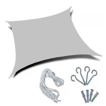 Tela Sombra Cobertura Garagem Quadrada 5x5 + Kit Instalação Tela Sombra Cobertura Garagem Quadrada 5x5 + Kit Instalação