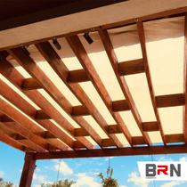 Tela Sombreamento 90% Cobertura Pergolado Decorativo Areia 6x2 Metro Linear