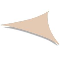 Tela Sombreamento Impermeável Triangular Areia 3,6x3,6x3,6M