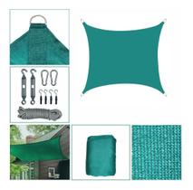 Tela Sombreamento Solar Shade 3x2m Verde Com Kit Instalação