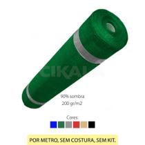 Tela Sombreamento Verde Larg 5.2x20 Metros Decorativa Multiuso Metro Linear Sem Acabamento