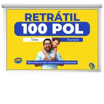 Tela Telão Lona Tecido Banner Retrátil Projetor Projeção Datashow Data Show Retroprojetor Fixa Teto Parede Gesso Madeira 100 Polegadas Cinema Professo