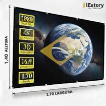 TELA TELAO PROJEÇÃO 100 POLEGADAS PROFISSIONAL (LONA) 1,38 x 2,00