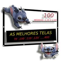 TELA TELAO PROJEÇÃO 100 POLEGADAS PROFISSIONAL (LONA) 1,38 x 2,00