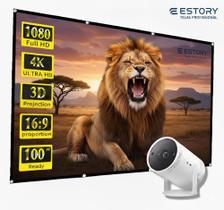 Tela telao projeção 150 polegadas profissional (lona)