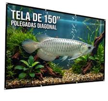 Tela telao projeção 150 polegadas profissional (lona) Tela telao projeção 150 polegadas profissional (lona)