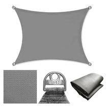 Tela Toldo de Sombreamento 90 Cor Cinza Cobertura Decorativa 2x2 Metros