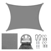 Tela Toldo de Sombreamento 90 Cores Cobertura Decorativa 3.5x3 metros Kit Instalação