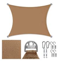 Tela Toldo de Sombreamento 90 Cores Cobertura Decorativa 4,5x3,5 metros Kit Instalação