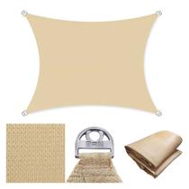Tela Toldo Sombreamento 90% Cor Areia Cobertura Decorativa 4x3,5 Metros Tela Toldo Sombreamento 90% Cor Areia Cobertura Decorativa 4x3,5 Metros
