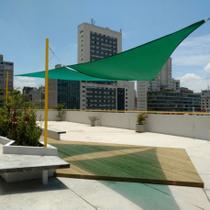 Tela Toldo Vela Sombralux Triângulo Verde 4x4x5.6m Proteção UV 90 Tela Toldo Vela Sombralux Triângulo Verde 4x4x5.6m Proteção UV 90