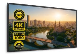 Telão De Projeção 100 Polegadas Tela Lona Dobrável Projetor