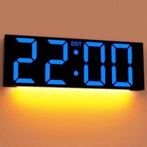 Telão LED de parede grande Clock JALL de 22" com luz noturna