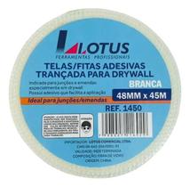 Telas/Fita Adesiva Trançada Para Drywall Branca 48mm x 45m Lotus Telas/Fita Adesiva Trançada Para Drywall Branca 48mm x 45m Lotus