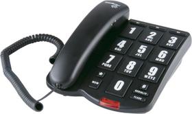 Telefone c/ fio tok facil preto teclas grandes 4000034 - INTELBRAS