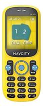 Telefone Celular Com Teclado Alfanumérico Navcity - NP-325 Amarelo Original Com Garantia Na Caixa