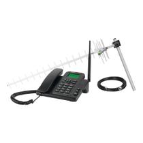 Telefone Celular Fixo Rural Com Antena Intelbras CFA 4212N Preto