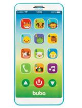 Telefone Celular Infantil Baby Phone Emite Sons Azul Buba