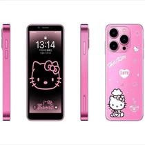 Telefone Celular Infantil Hello Kitty KT68 Mini Rede 3G Desenho Animado Telefone De Estudante Mais