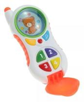 Telefone Celular Infantil Urso Musical Luz E Som Criança Linha Baby