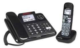 Telefone Clarity 53727 DECT 6.0 E814CC amplificado 40dB preto Telefone Clarity 53727 DECT 6.0 E814CC amplificado 40dB preto