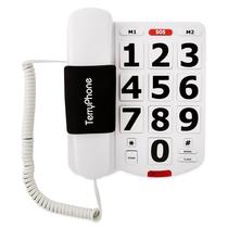 Telefone com fio Acenis com botões grandes e campainha amplificada de 80 dB Telefone com fio Acenis com botões grandes e campainha amplificada de 80 dB
