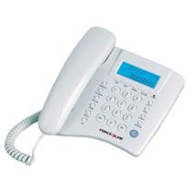Telefone com fio de mesa com identificador de chamadas gelo Forceline