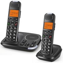 Telefone com fio e sem fio ORNIN D1015 DECT 6.0 com 2 aparelhos