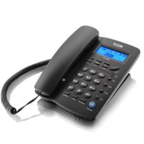 Telefone com Fio Elgin Tcf3000 com Identificador de Chamadas e Agenda pra 12 Numeros - Preto