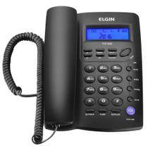 Telefone com Fio Elgin TCF3000 Preto Identificador de Chamada